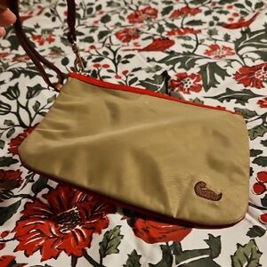 Dooney & Bourke Tan and Red Clutch